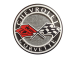 3D CHEVROLET CORVETTE WALL SIGN - CRACKLE BACKGROUND