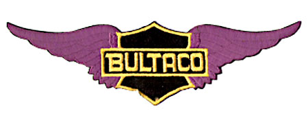 LARGE PURPLE BULTACO WING PATCH (J1)