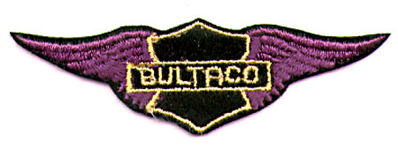PURPLE BULTACO WING PATCH (Q8)
