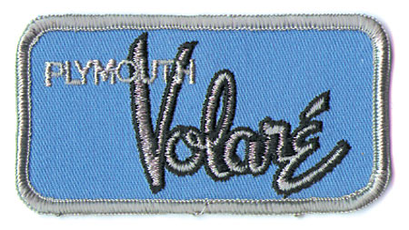 PLYMOUTH VOLARE PATCH (D10)