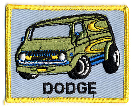 GREEN/YELLOW DODGE VAN PATCH (N13)
