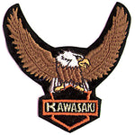 ORANGE/GREEN KAWASAKI EAGLE PATCH (H8)