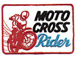 RED MOTOCROSS RIDER PATCH (K3)