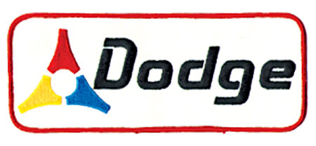 LARGE VINTAGE DODGE LOGO PATCH (Y1)